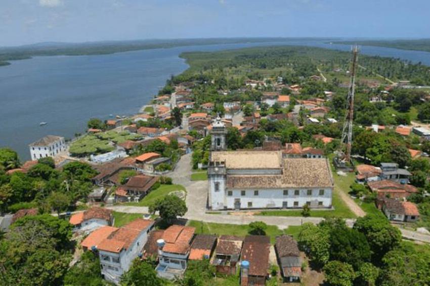 Vista aÃ©rea da cidade de Jaguaripe - Foto: Ramon Andrade